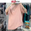 LAPPSTER hommes surdimensionné Streetwear coton coloré t-shirts été hommes mode japonaise Harajuku T-Shirt mâle Vintage t-shirts 240126