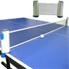 Rede portátil de tênis de mesa em qualquer lugar, retrátil, poste de pingue-pongue, ajustável, qualquer mesa, em qualquer lugar, fácil de instalar 240131