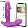 Bluetooth APP Stak Vibrator Voor Vrouwen Dildo Telescopische Aaien G Spot Clitoris Stimulator Afstandsbediening Butt Plug Seksspeeltje Voor koppels 240129