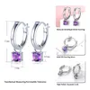 Boucles d'oreilles pendantes améthyste naturelle en argent massif, boucles d'oreilles en cristal violet véritable pour femmes, bijoux de style romantique classique S925 de qualité supérieure