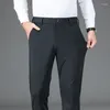 Pantaloni da uomo 2024 Fibra di bambù di alta qualità Casual Stile classico Business Moda Pantaloni in cotone elasticizzato Abbigliamento maschile di marca