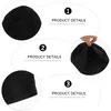 Boinas 2 PCS Gorra de cobertura ligera Sombrero negro para mujer Chemo Poliéster Gorros cálidos unisex