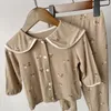 Kläder sätter 1-5t småbarn barn baby flickor kläder set blommor tryck topp byxdräkt bomull pyjamas spädbarn hemkläder casual barns pj