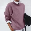 女性のパーカーソリッドカラープルオーバースウェットシャツ女性編み居心地の良いセーター