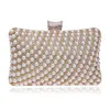 Beded women evening bags diamonds shell lady small day clutches party dinner wedding bridal hollow pearl handbags purse 240126