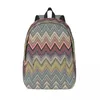 Zaino Boho Zaini in tela contemporanei vintage Multicolor Modern College School Borse da viaggio Bookbag Adatto a laptop da 15 pollici