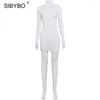 Casual Dresses SIBYBO Black Hook Socks Bodycon Dress Women Autumn Long Sleeve Turtleneck Mini With Gloves Sexy Party Vestidos