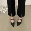 Ubierz buty Bailamos Kobiety płaskie niskie pięta kwadratowe palce retro Mary Janes Pumps Casual Spring Autumn Ballet Lady tydzień