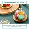 Serviessets Glazen taartkoepel Dessertdeksel Doorzichtige tent voor fruit