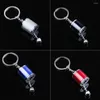 Keychains Keychain Pendant distinkt av olika stilar Keyring Gear Knob Key Holder Universal Zinc Alloy Chain