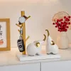 Paar Elefanten-Ornamente im europäischen Stil, dekorative Figuren, Wohnzimmerdekoration, Schreibtischzubehör, Miniaturfiguren, Geschenk 240123