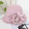 Beretti Cappello di fiori per adolescenti Donna i carnevali di Halloween hanno sentito la primavera estate solare con decori di piume R7RF