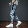 Men's Jeans Trousers Oversize Harem Man Cowboy Pants With Pockets Cargo Spliced Harajuku High Quality Korean Fashion Denim Loose