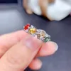 Кольца кластера CN (Происхождение) Серебряное кольцо 925 пробы с хрустальным драгоценным камнем Fine Anillos De Cocktail Jewelry Natural Anel Box