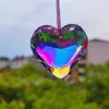 シャンデリアクリスタル最高品質12pcs/lot ab color love love heart heart shape pendant for diyサンキャッチャーガラスパーツウェディングホームデコレーション