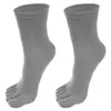 Meias masculinas moda masculina algodão toe respirável curto tornozelo tripulação esporte correndo unisex cor sólida tubo médio meias de chão em casa