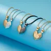 Hänge halsband hjärtmagnetiska par halsband för kvinnor älskar parade matchande smyckekedja bröllop Alla hjärtans dag gåva Choker