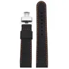 Watch Bands YOPO Selected Quality Silicone UniversalInterface Watchstrap Black Waterproof Rubber NeedleBuckle Accessories Wriststrap