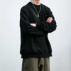 Felpa di tendenza giapponese streetwear di alta qualità abbigliamento da uomo harajuku casual lettera ricamo pullover cappotto allentato primaverile 240201