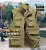 Mens Outdoor Vest MultiCocket Solid Color Fishing Director Reporter Work Waistcoat POGRAPHY Casual Jacket Male 6xl 240130