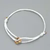 Zlxgirl bracelet en acier inoxydable chaud de haute qualité 3 ruban de boucle en métal bracelet à lacets bracelet en soie chaîne à la main faire bracelet H0903