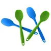 Spoons Silicone Soup Spoon Mixing Cooking Kitchen Stirring Tools Blue