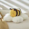 Mignon fleur abeille en peluche peluche douce fleur jeter oreiller coussin abeille douce poupée maison canapé décoration oreiller enfants cadeau 240118