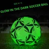 Refleksyjny trening piłki nożnej Piłka nożna świecące fluorescencyjne odblaskowe chłodne świetliste nr 5 nr 4 piłka nożna dla dorosłych dzieci 240127