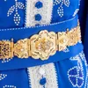 Luxury Morocco Bridal Body Jewelry Wedding Engagement Dress Gold Color Belt Gold Plating Crystal Waist Chain Bijou Gift 240127