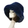 Berets Women Hat Trendy Cold Winter Ladies Bucket Cap Colorful/Solid Color