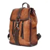 Школьные сумки, рюкзак из натуральной кожи, рюкзак, компьютерный рюкзак, женская дорожная сумка, книга для девочек, винтажный женский рюкзак из натуральной воловьей кожи