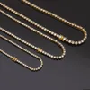 Uwin m 4mm 5mm Coupe Ronde Glacé Zircone Cubique Tennis Lien Chaîne Hiphop Top Qualité CZ Boîte Fermoir Collier Femmes Hommes Bijoux 240131