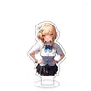 Keychains Anime Genshin Impact Lumine Aether Cospaly Acrylic Figure Sangonomiya Kokomi Eula Game Stand Sign Model Desk Decor Fans Gift