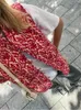 Giacca da donna reversibile stampata con ricamo ricamato Gilet patchwork casual stile nazionale vintage Gilet elegante streetwear 240125