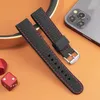 Titta på band Yopo vald kvalitet Silicone UniversalInterface Watchstrap Black Waterproof Rubber Needle Buckle Accessories WeRISTRAP