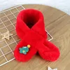 Scarves 2024 Autumn Winter Soft Plush Children Scarf Cute Girl Baby Thick Warm Outdoor Kids Neckerchief Accessories