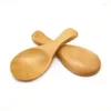 Tea Scoops WSFS 8Pcs Small Wooden Salt Spoon Solid Wood Condiments Handmade Honey Teaspoon Seasoning Sugar Coffee Jam Mustard