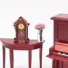 Table Clocks Dollhouse Jewelry Box Simulation Pendulum Clock Decor Scene Decoration Small Miniature Accessories Wooden Figurine