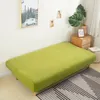 Couverture de canapé-lit sans bras en tissu polaire, couleur unie, sans accoudoir, grands meubles pliants élastiques, banc de décoration pour la maison 240119