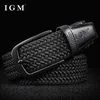 Summer Trendy Breathable Elastic Canvas Woven Belt Mens Needle Button Perforated Belt Youth Student Casual Belt 240202