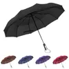Paraplyer tio-ben helautomatiska män och kvinnor med UV-skydd Sun U50 Dual-Purpose Business Paraply