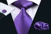 Snabba män slips set solid lila hanky set jacquard vävd män siden slips set fritid affärsarbete formellt bröllop n02812506118
