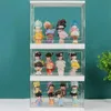 Acrylic Blind Box Showcase Storage Organizer Action Figures Display Case Dustproof Artcrafts Toy Doll Model Collectible 240131