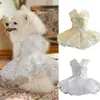 Vestuário para cães Saia para animais de estimação Vestido de casamento atraente Roupas médias e fáceis de usar