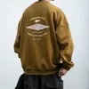 Felpa di tendenza giapponese streetwear di alta qualità abbigliamento da uomo harajuku casual lettera ricamo pullover cappotto allentato primaverile 240201