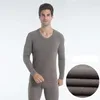 Sous-vêtements thermiques pour hommes et femmes, costumes longs à filetage automatique, sous-vêtements à col rond, automne et hiver