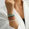 Filo per le donne Lusso creativo Moda gioielli transfrontalieri Bohemian Wind Rice Beads Suit Bracciale Personalità Colore Ornamenti a mano