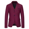 男性偽の二枚スーツジャケットブラックロイヤルブルーファッションメンズビジネスソーシャルウェディングプロムパーティードレスブレザーコート240201