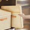 Cloth Quilt Storage Organizer Pp Board Folding Pants Storage Box With Lid Large Capacity Bedroom Cabinet Dustproof Storages Bag 240129