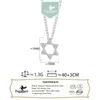 Trustdavis 925 Sterling Silver Necklace Jewelry CZ Stone Hexagon Pendant Gift Necklace for Women Silver 925 Jewelry DS1332 240123